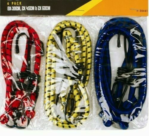6pk elastic bungee straps - elastic,
