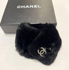 Chanel Coco Mark Black Fur