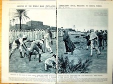 Old Print Damaged Rosita Forbes Welcomed Jalo Tribesmen White Robes 1921 20th