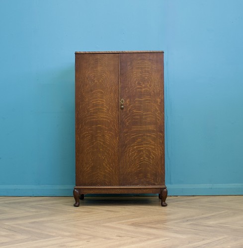 Art deco oak tallboy - deco,