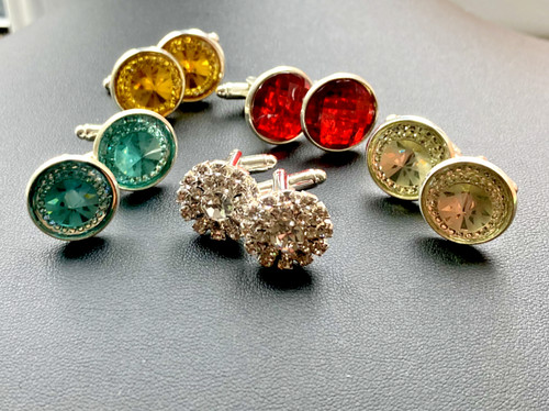 Silver tone cufflinks 16mm - silver,