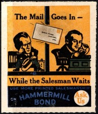 Vintage US Poster Stamp Mail