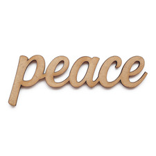 Peace Word MDF Craft Shapes Christmas Decor DIY Wooden Ornaments Blanks