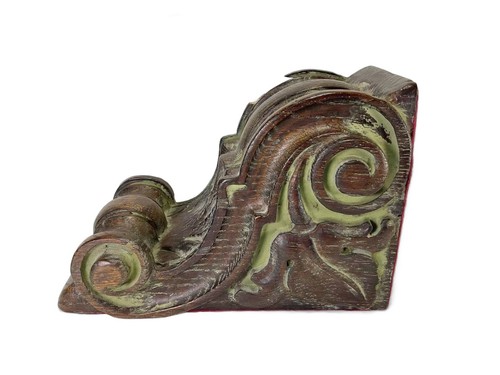 Vintage carved wood corbel - carved,
