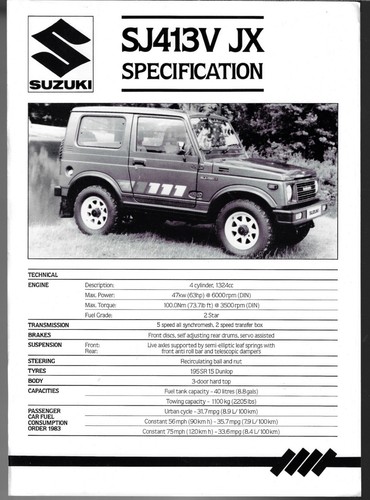 Suzuki 413v estate - sj, jx