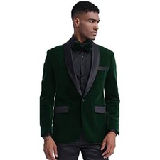 Green Men Velvet Suit Shawl