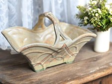 Art Deco Kensington Ware Handpainted Glazed Pottery Fruit Basket - Beautiful