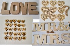Wooden Letters, Paper Mache Love, Hearts, Mr & Mrs , Just Married, Wedding