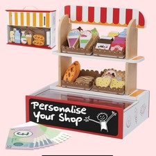 Wooden market stall play - play, shop
