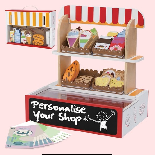 Wooden market stall play - wooden, shop