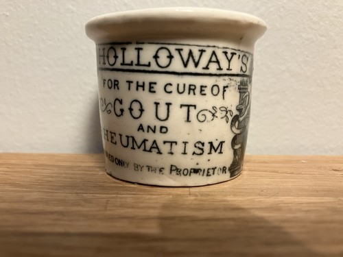 Antique ointment pot pictorial - antique,