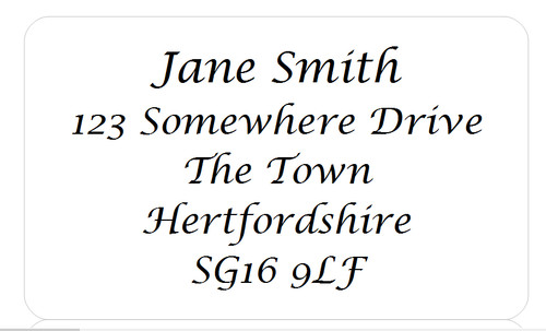 Personalised address labels - personalised,