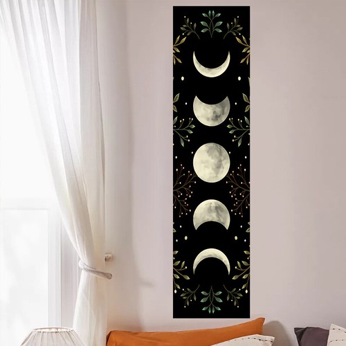 Moon phase fabric wall hanging - moon,
