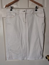 Next Women's White Denim Skirt