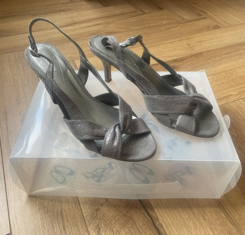 Monsoon silver sparkly heeled - silver,