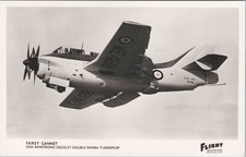 FAIREY GANNET REAL PHOTO POSTCARD RPPC ROYAL NAVY WE488 DOUBLE MAMBA TURBOPROP