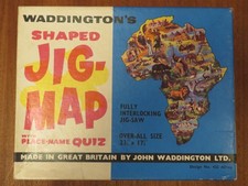 Vintage Waddingtons Jig Map