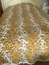 Dorma Flower Power 1970's Vintage Bedspread  Throw Double Bed 