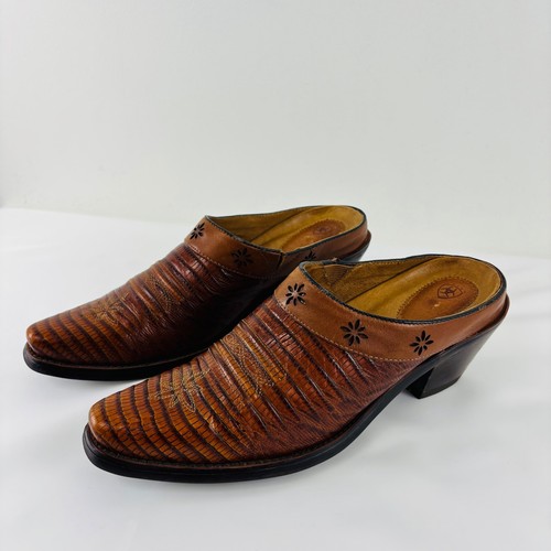 Ariat brown leather lizard - ariat,