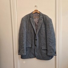 Harris Tweed Edinburgh Woolen Mill Blazer Jacket 48" Chest Blue