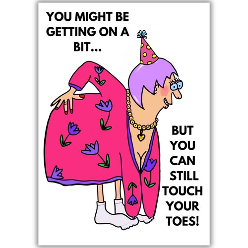 Funny birthday card - funny, toes