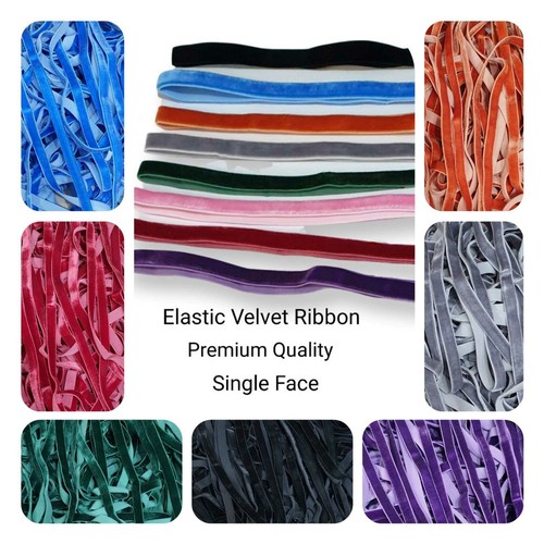 Elastic velvet ribbon - elastic,