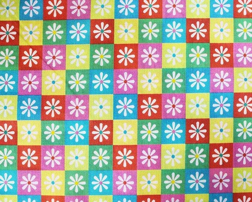Crafts fabric checkered daisy - checkered,