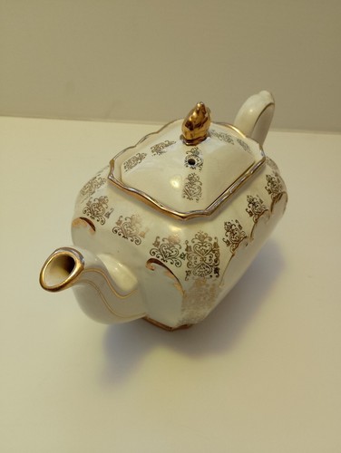 Vintage sadler teapot - vintage, ivory