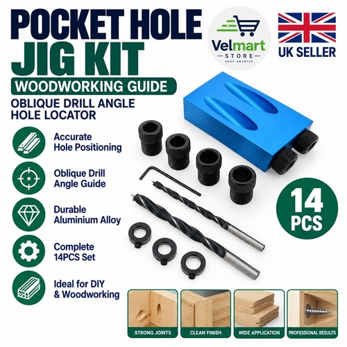 14pcs pocket hole jig kit - 14pcs,