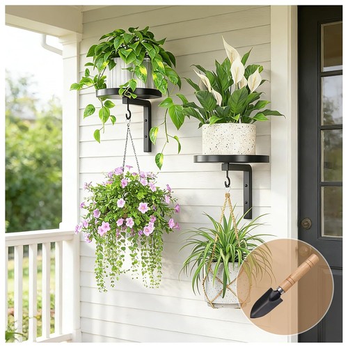 Wall plant holder with hook - plant,