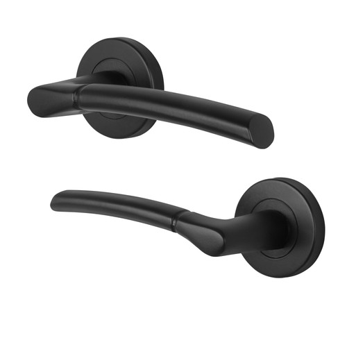 Black internal door - internal, handles