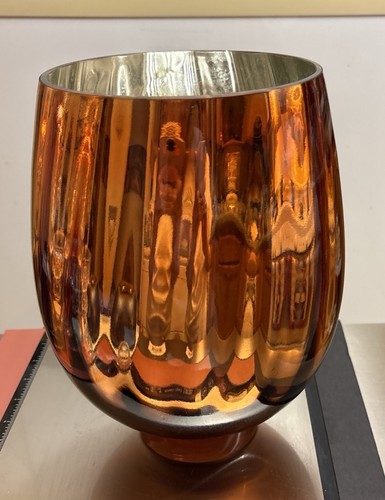 Large amber copper mercury - amber/copper,