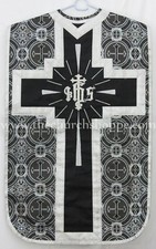 BLACK  SILVER Roman Chasuble