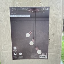 Next Lyon Tonal PINK 3 Light Cluster Pendant