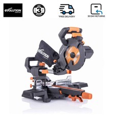 Evolution R185SMS+ Sliding Mitre Saw With TCT Multi-Material Blade (230V)