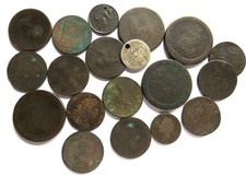 Collection of Mainly Worn Georgian Copper Coins Inc 1 Silver