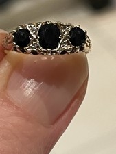 Vintage 9K Trilogy Sapphire