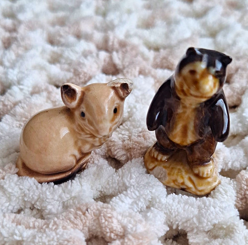 Mouse bear figurines - &,