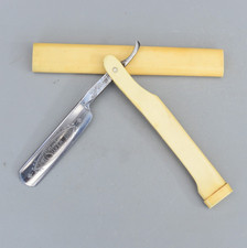 Vintage PASS Solingen Straight Razor Germany Say an Say Silver Steel  18mm
