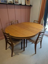 Extendable Mid Century Retro Teak Dining Table And 4 Chairs, Danish Gplan Style