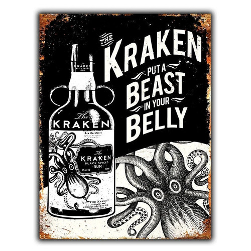 Kraken rum metal sign - sign, wall
