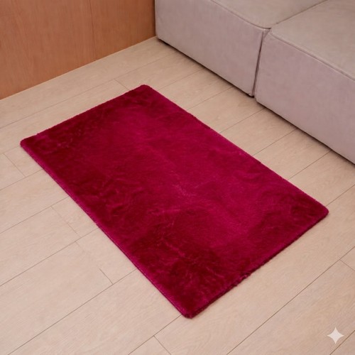 Faux rabbit fur rug - fur,