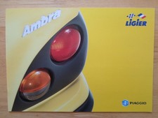 LIGIER AMBRA c1998 UK Mkt Microcar Sales Brochure - Reliant Piaggio