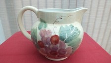 LARGE LONDON POTTERY FRUIT DESIGN JUG - SIGNED