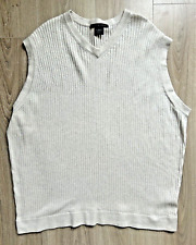Tiger Woods Collection Nike Sweater Golf Vest Sleeveless Top XXL Cream Oat Knit