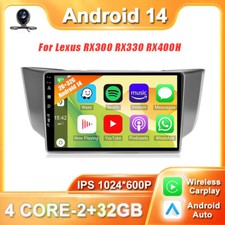 Car Stereo Android 14 GPS Navi Car Play For Lexus RX300 RX330 RX400H Sat Nav USB