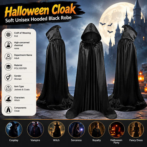 Halloween cloak hooded - halloween,