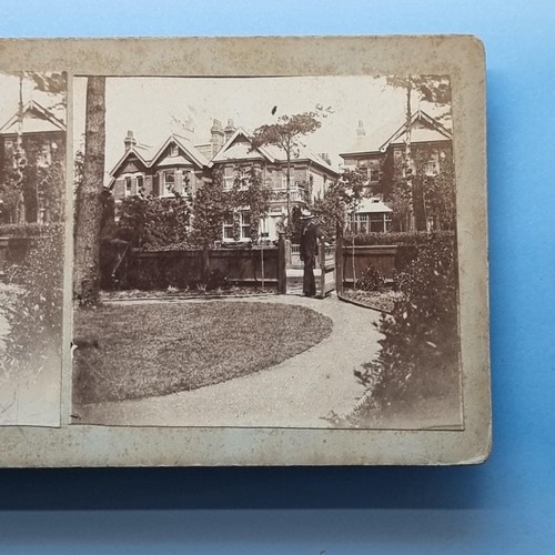 Victorian suburb stereoview - victorian,