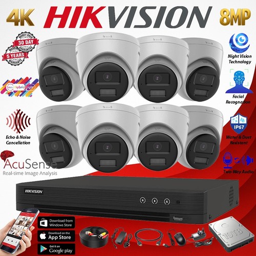 8mp hikvision cctv system - 4k,