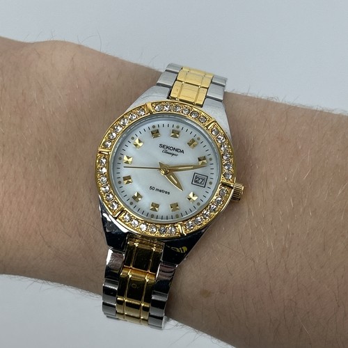 Ladies two tone gold silver - ladies, two-tone